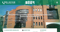 Desktop Screenshot of beier-immobilien.com