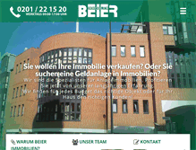 Tablet Screenshot of beier-immobilien.com